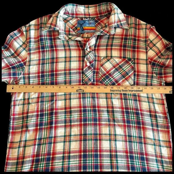 The Nutter Chubbies Plaid Pullover Shirt Mens Size L Long Sleeve Heavyweight USA - Picture 6 of 10